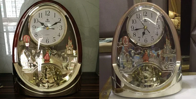 Table Watch Luxury - Horloge de table vintage en bois