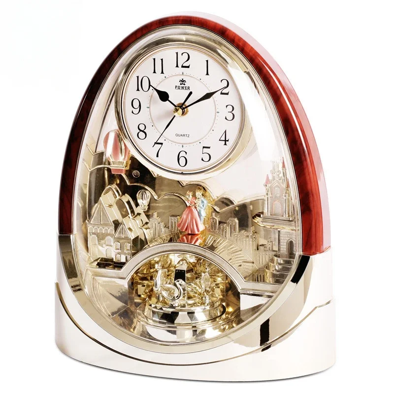 Table Watch Luxury - Horloge de table vintage en bois