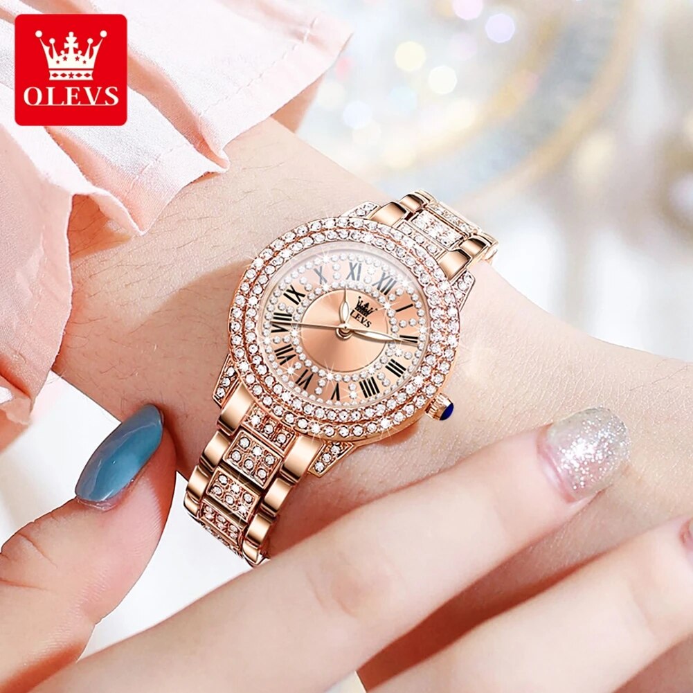 OLEVS 9943 luxe tout diamant m - Luxury Watch For Girls avis et prix