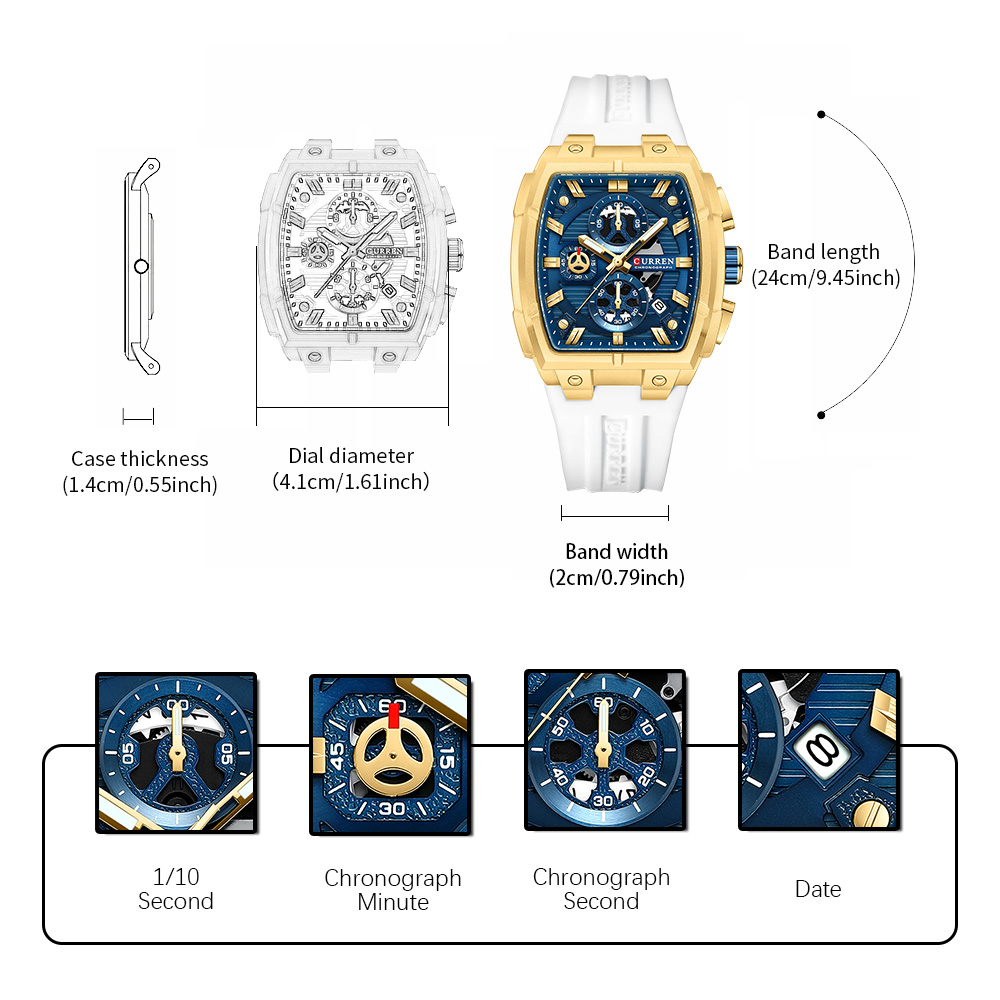 Montre vintage de luxe CURREN  - Luxury Watch Hand avis et prix