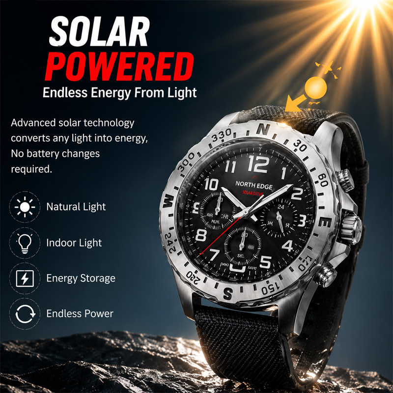 Montres pour hommes NORTH EDGE - Chronograph Flyback Watch avis et prix