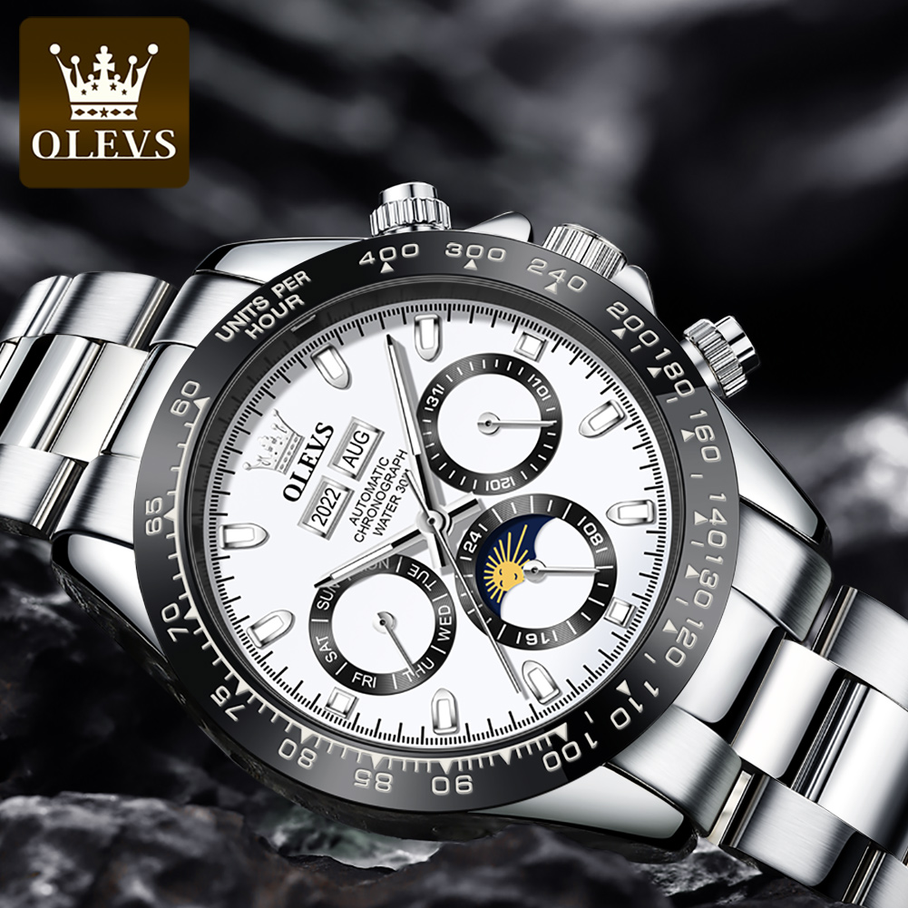 OLEVS 6654 montre de luxe pour - Chronograph Flyback Watch avis et prix
