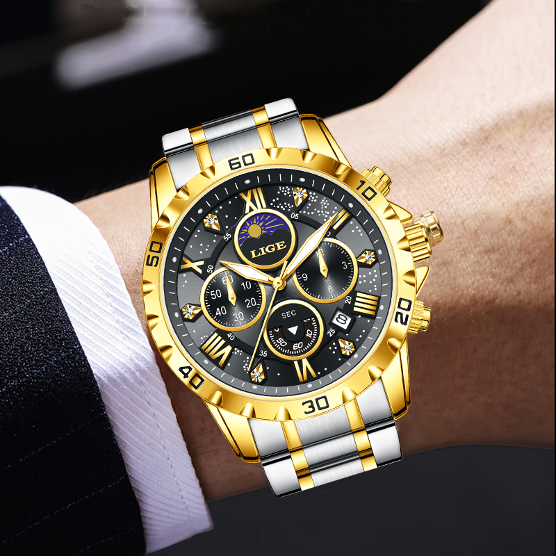 Montre Homme LIGE de Luxe à Qu - Luxury Watch Hand avis et prix