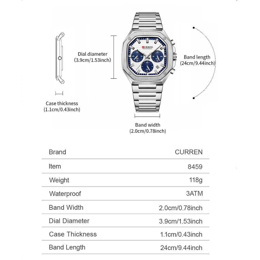 CURREN montre chronographe car - Luxury Watch Hand avis et prix