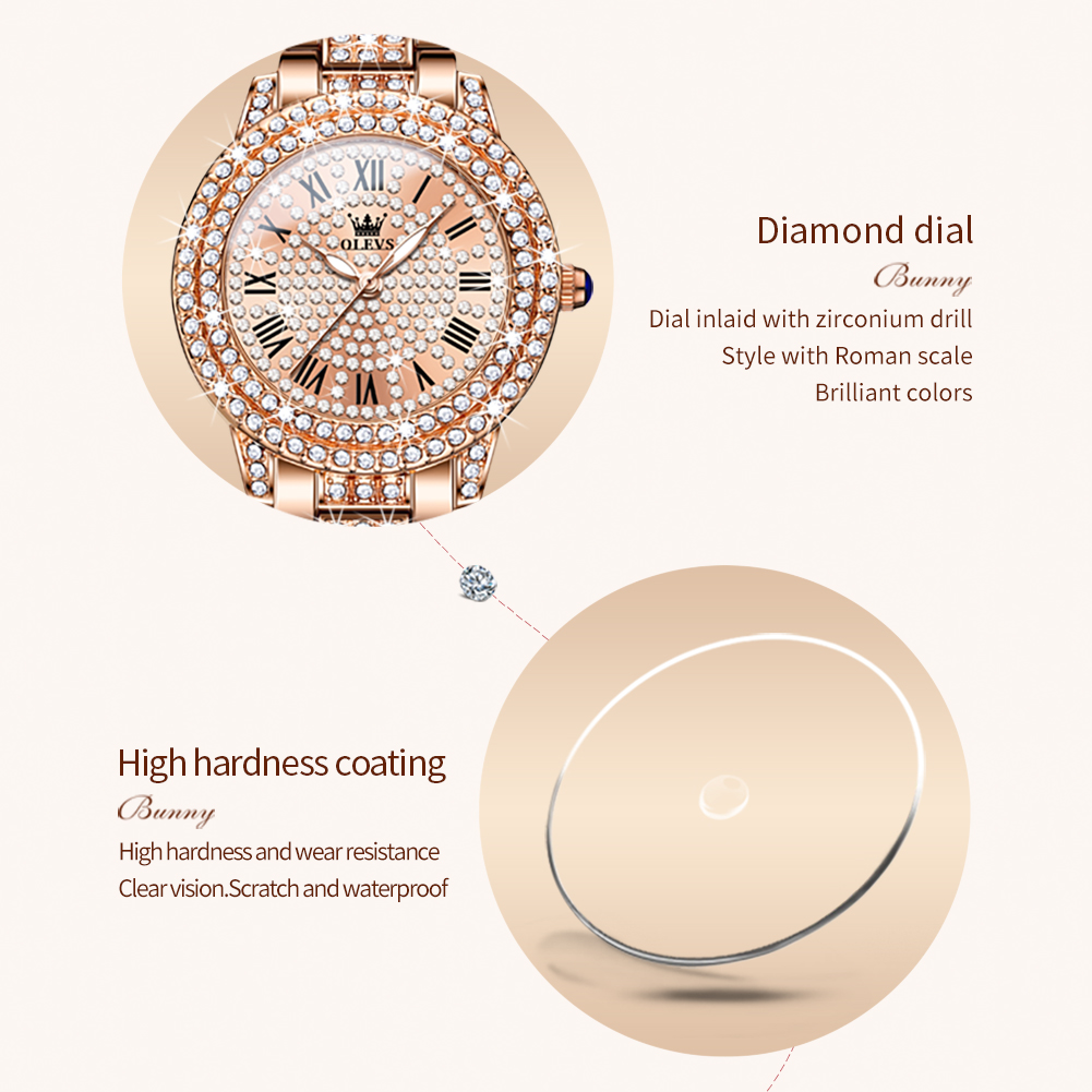 OLEVS 9943 luxe tout diamant m - Luxury Watch For Girls avis et prix